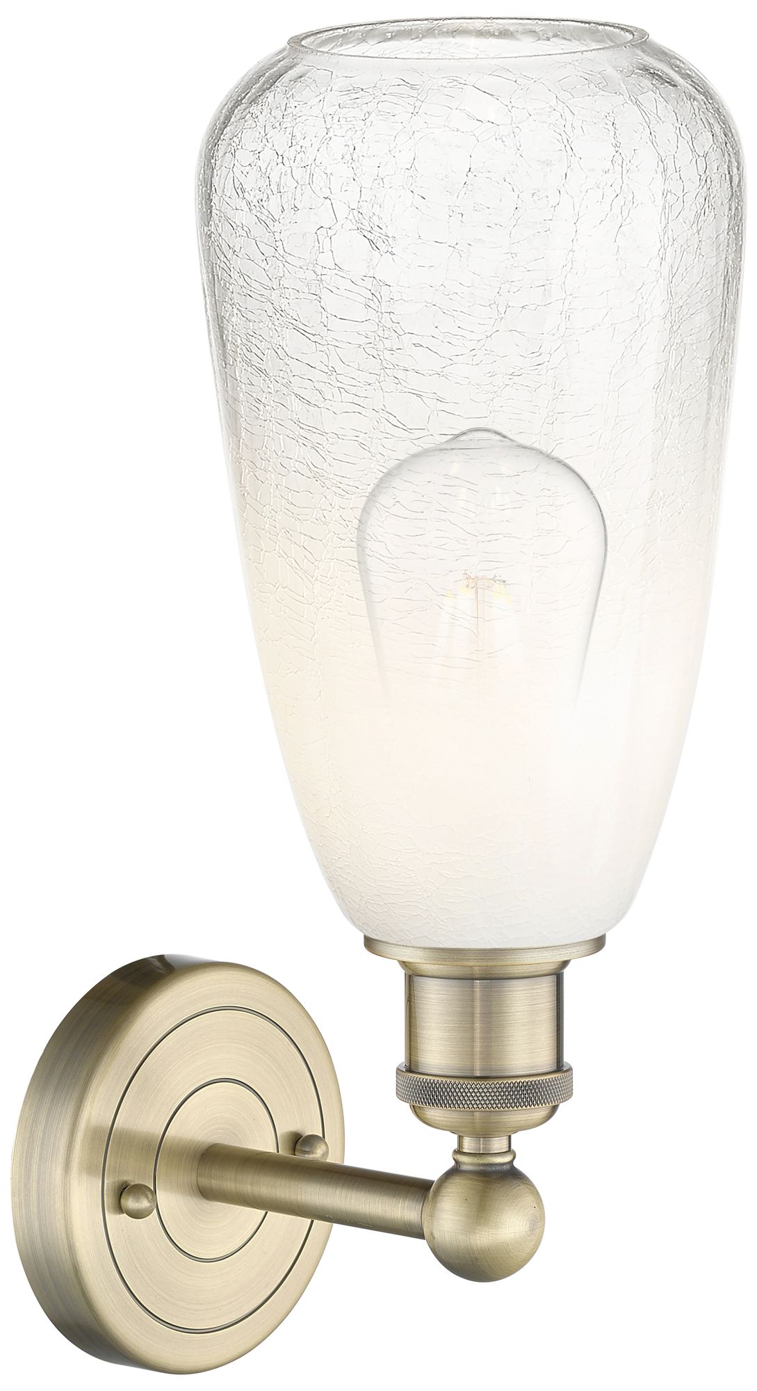 Image 2 Edison Brookhaven Almond 15" High Antique Brass Sconce With Opal Shade more views