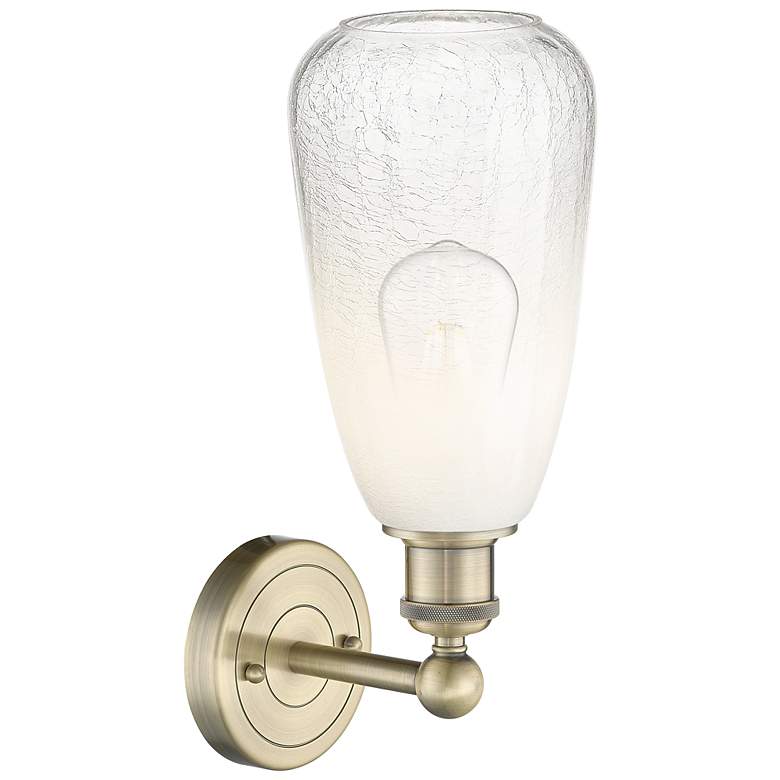 Image 2 Edison Brookhaven Almond 15" High Antique Brass Sconce With Opal Shade more views