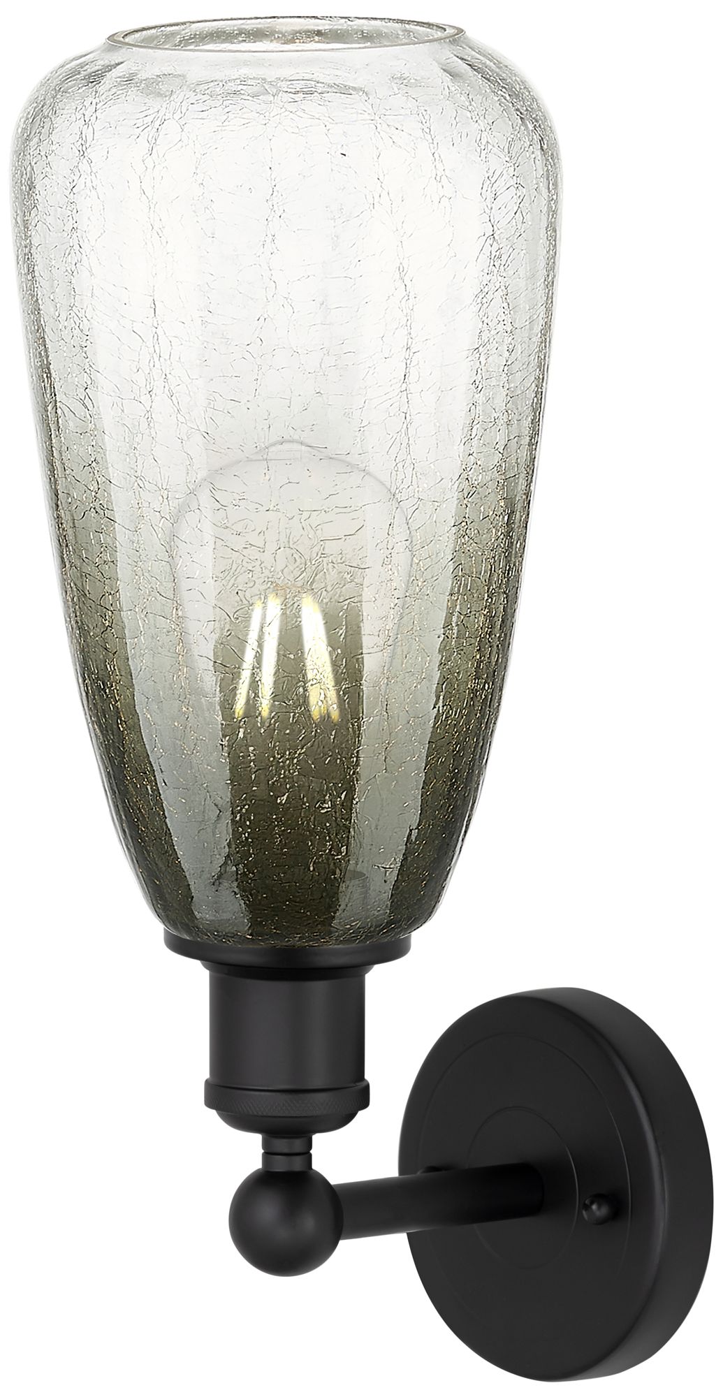 Image 2 Edison Brookhaven Almond 15" High Matte Black Sconce With Slate Shade more views