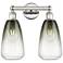 Edison Brookhaven Almond 15"W 2-Lt Polished Nickel Vanity w/ Slate Shade
