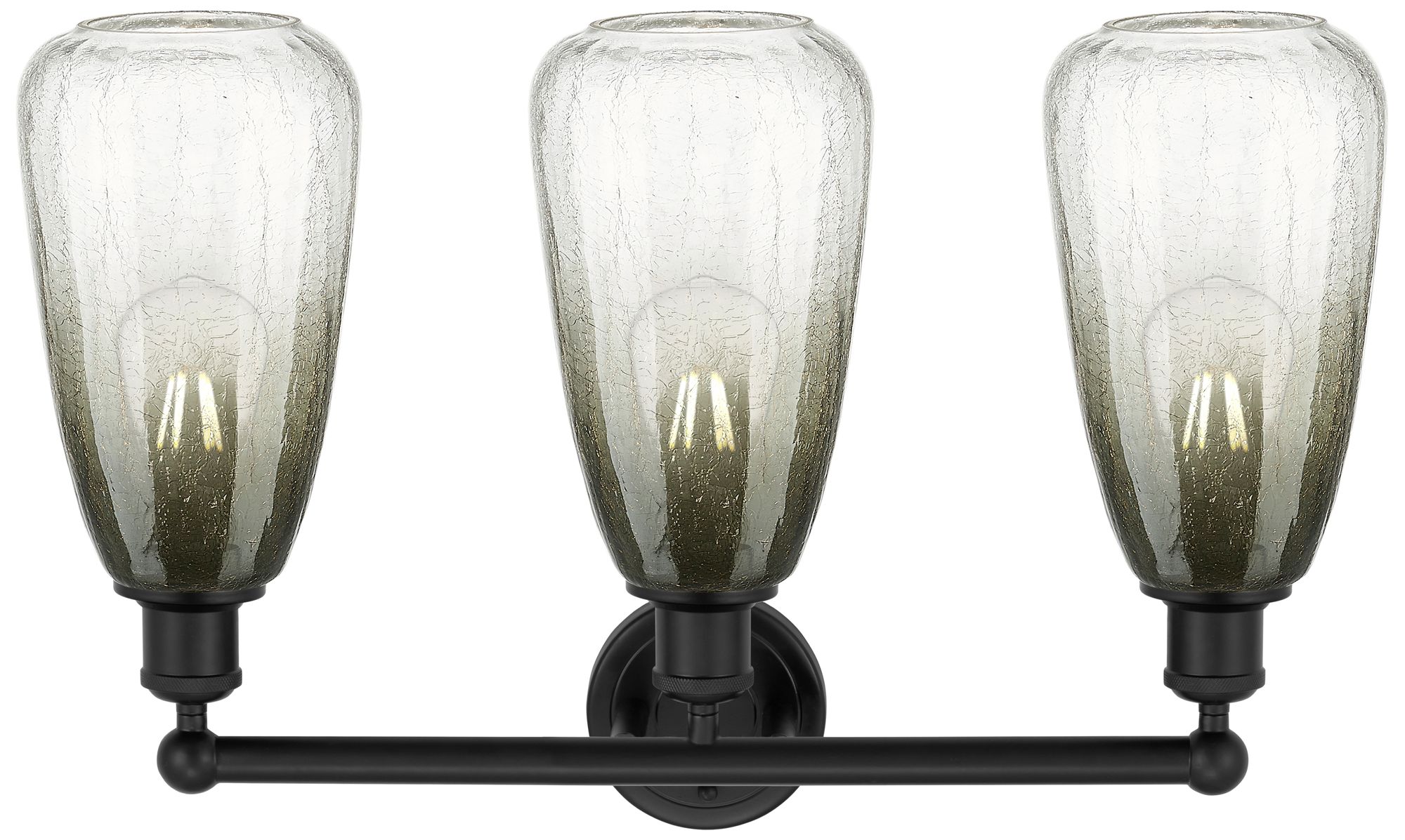 Image 2 Edison Brookhaven Almond 24"W 3 Light Black Bath Light w/ Slate Shade more views