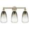 Edison Brookhaven Almond 24"W 3 Light Brass Bath Light w/ Slate Shade