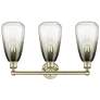 2_Edison Brookhaven Almond 24"W 3 Light Brass Bath Light w/ Slate Shade more views