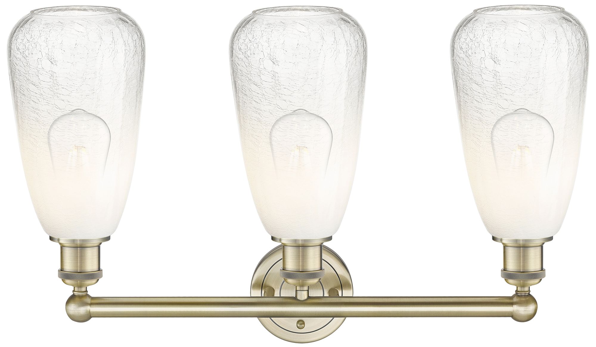 Image 2 Edison Brookhaven Almond 24"W 3 Light Brass Vanity Light w/ Opal Shade more views