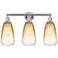 Edison Brookhaven Almond 24"W 3 Light Chrome Bath Light w/ Amber Shade