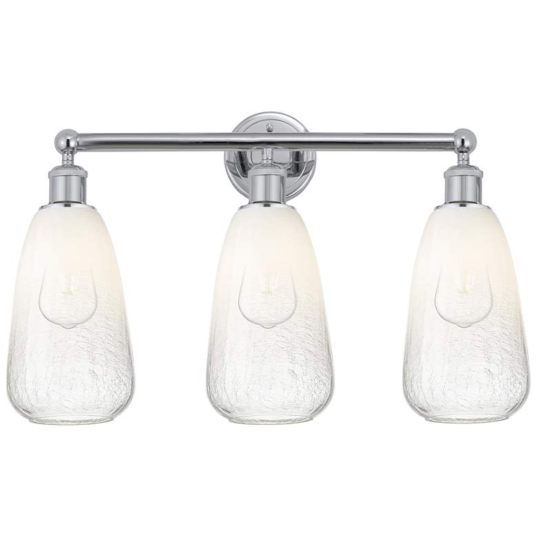Image 1 Edison Brookhaven Almond 24"W 3 Light Chrome Bath Light w/ Opal Shade