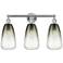 Edison Brookhaven Almond 24"W 3 Light Chrome Bath Light w/ Slate Shade