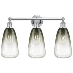 Edison Brookhaven Almond 24"W 3 Light Chrome Bath Light w/ Slate Shade