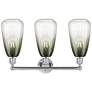 2_Edison Brookhaven Almond 24"W 3 Light Chrome Bath Light w/ Slate Shade more views