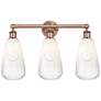 Edison Brookhaven Almond 24"W 3 Light Copper Bath Light w/ Opal Shade