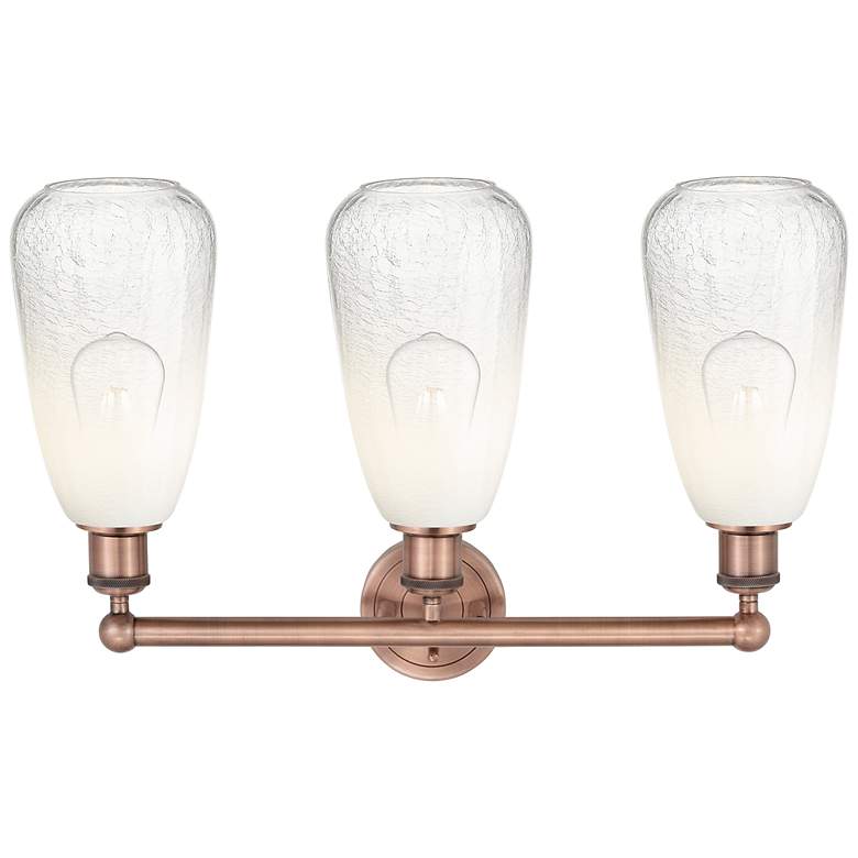 Image 2 Edison Brookhaven Almond 24"W 3 Light Copper Bath Light w/ Opal Shade more views