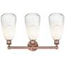 Edison Brookhaven Almond 24"W 3 Light Copper Bath Light w/ Opal Shade