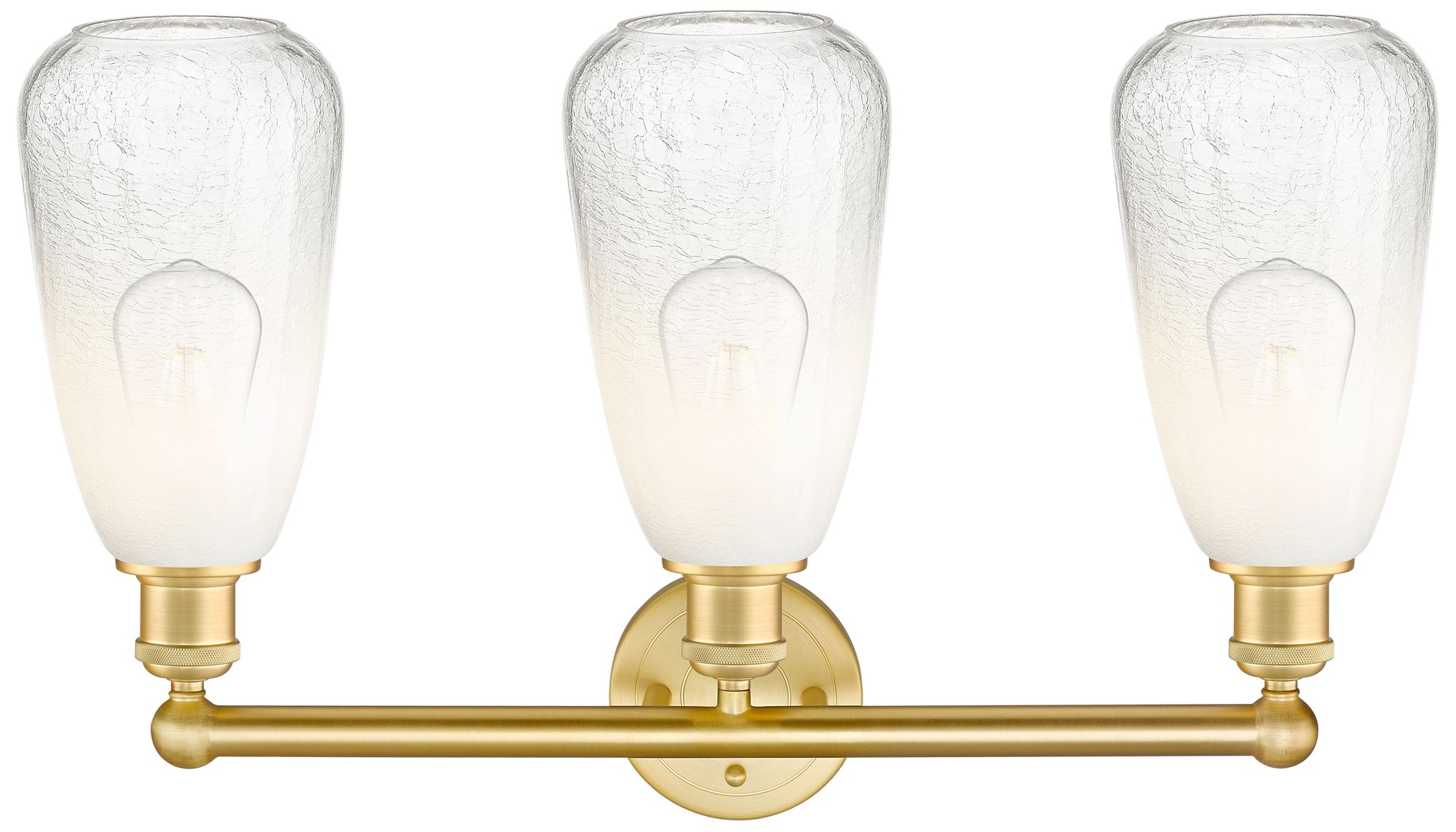 Image 2 Edison Brookhaven Almond 24"W 3 Light Gold Vanity Light w/ Opal Shade more views