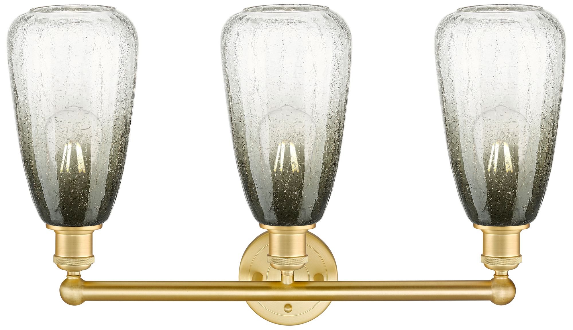 Image 2 Edison Brookhaven Almond 24"W 3 Light Gold Vanity Light w/ Slate Shade more views