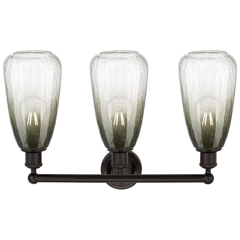 Image 2 Edison Brookhaven Almond 24"W 3-Lt Oiled Bronze Vanity w/ Slate Shade more views