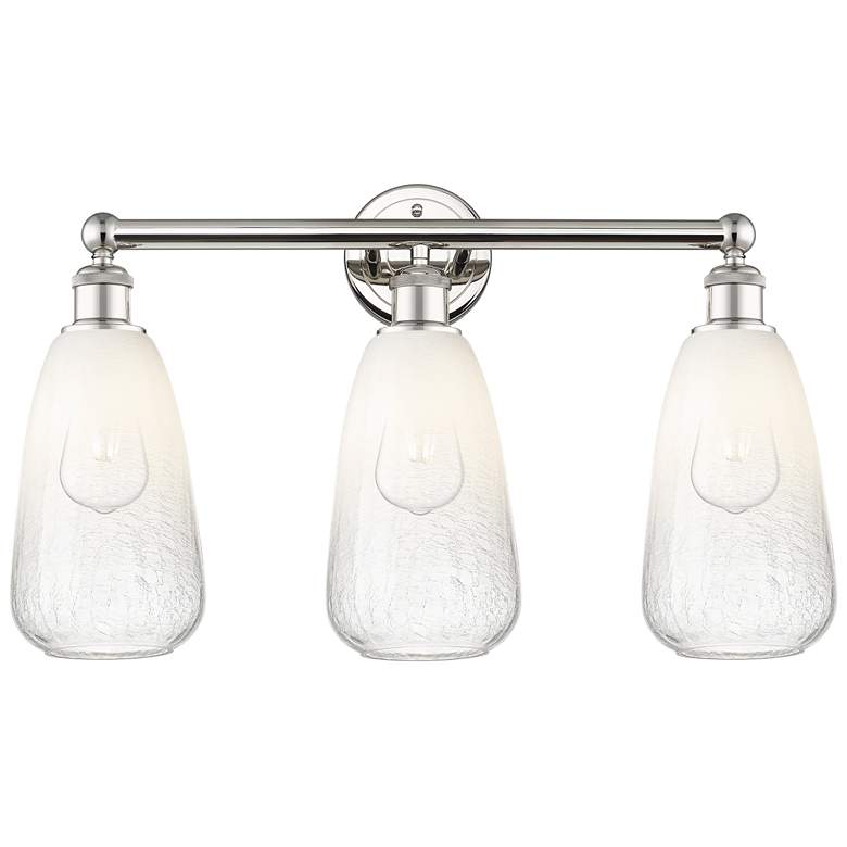 Image 1 Edison Brookhaven Almond 24"W 3-Lt Polished Nickel Vanity w/ Opal Shade