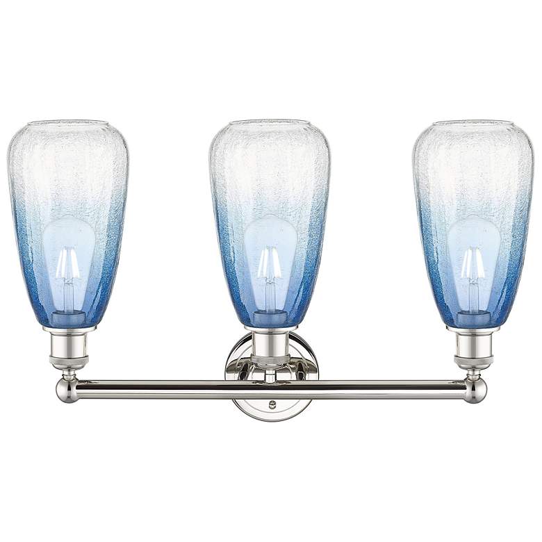 Image 2 Edison Brookhaven Almond 24"W 3-Lt Polished Nickel Vanity w/ Sapphire Shade more views