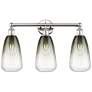 Edison Brookhaven Almond 24"W 3-Lt Polished Nickel Vanity w/ Slate Shade