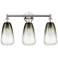 Edison Brookhaven Almond 24"W 3-Lt Polished Nickel Vanity w/ Slate Shade