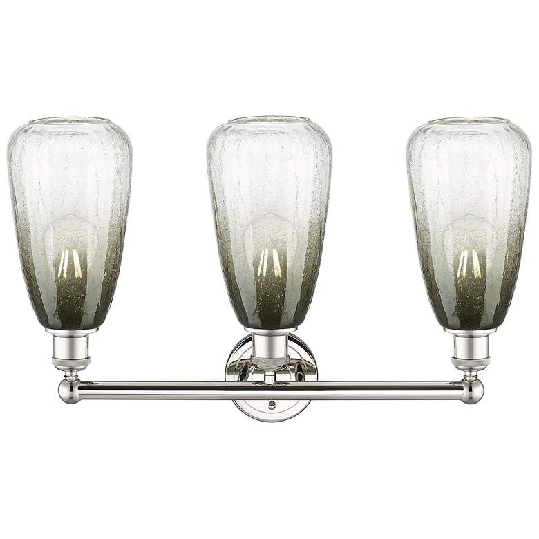 Image 2 Edison Brookhaven Almond 24"W 3-Lt Polished Nickel Vanity w/ Slate Shade more views