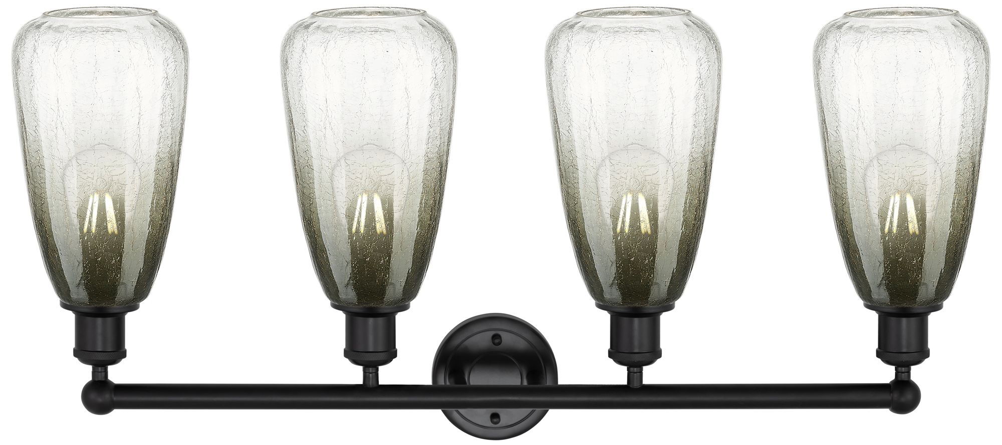 Image 2 Edison Brookhaven Almond 33"W 4 Light Black Bath Light w/ Slate Shade more views