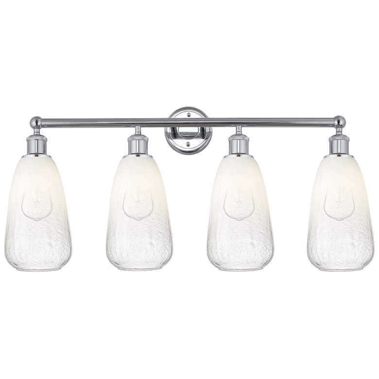 Image 1 Edison Brookhaven Almond 33"W 4 Light Chrome Bath Light w/ Opal Shade