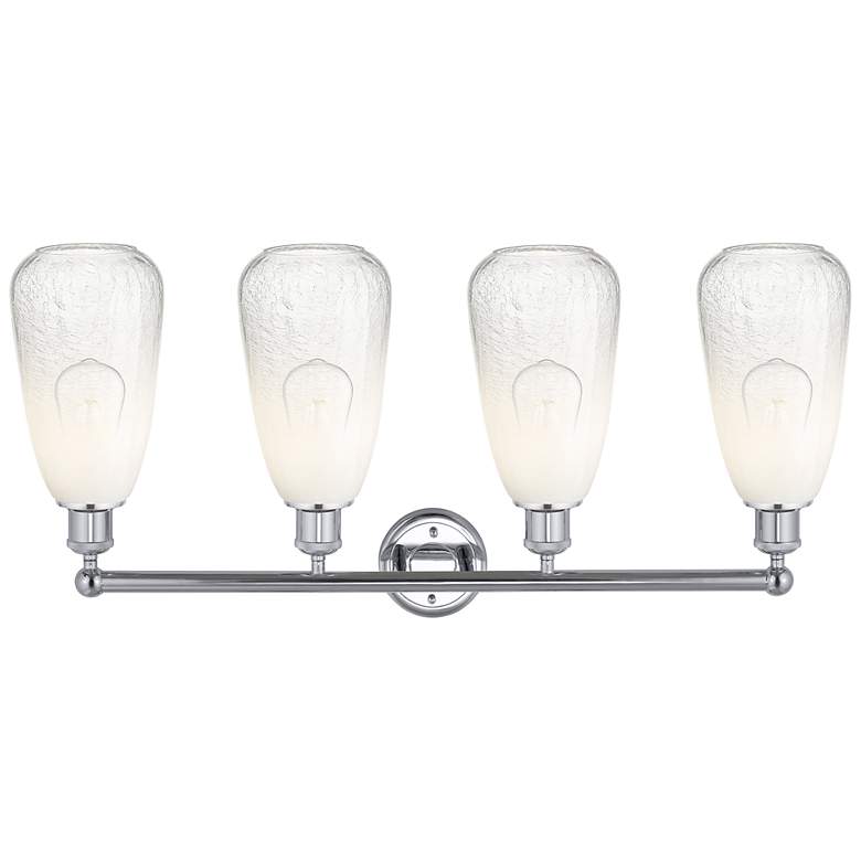 Image 2 Edison Brookhaven Almond 33"W 4 Light Chrome Bath Light w/ Opal Shade more views