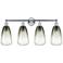 Edison Brookhaven Almond 33"W 4 Light Chrome Bath Light w/ Slate Shade