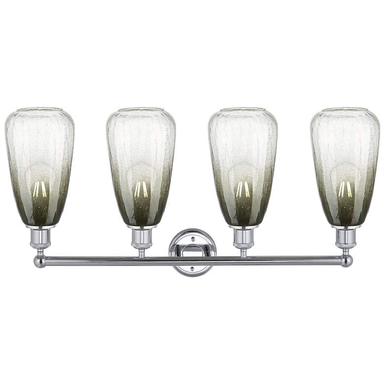 Image 2 Edison Brookhaven Almond 33"W 4 Light Chrome Bath Light w/ Slate Shade more views