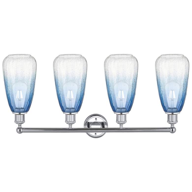 Image 2 Edison Brookhaven Almond 33"W 4 Light Chrome Vanity w/ Sapphire Shade more views