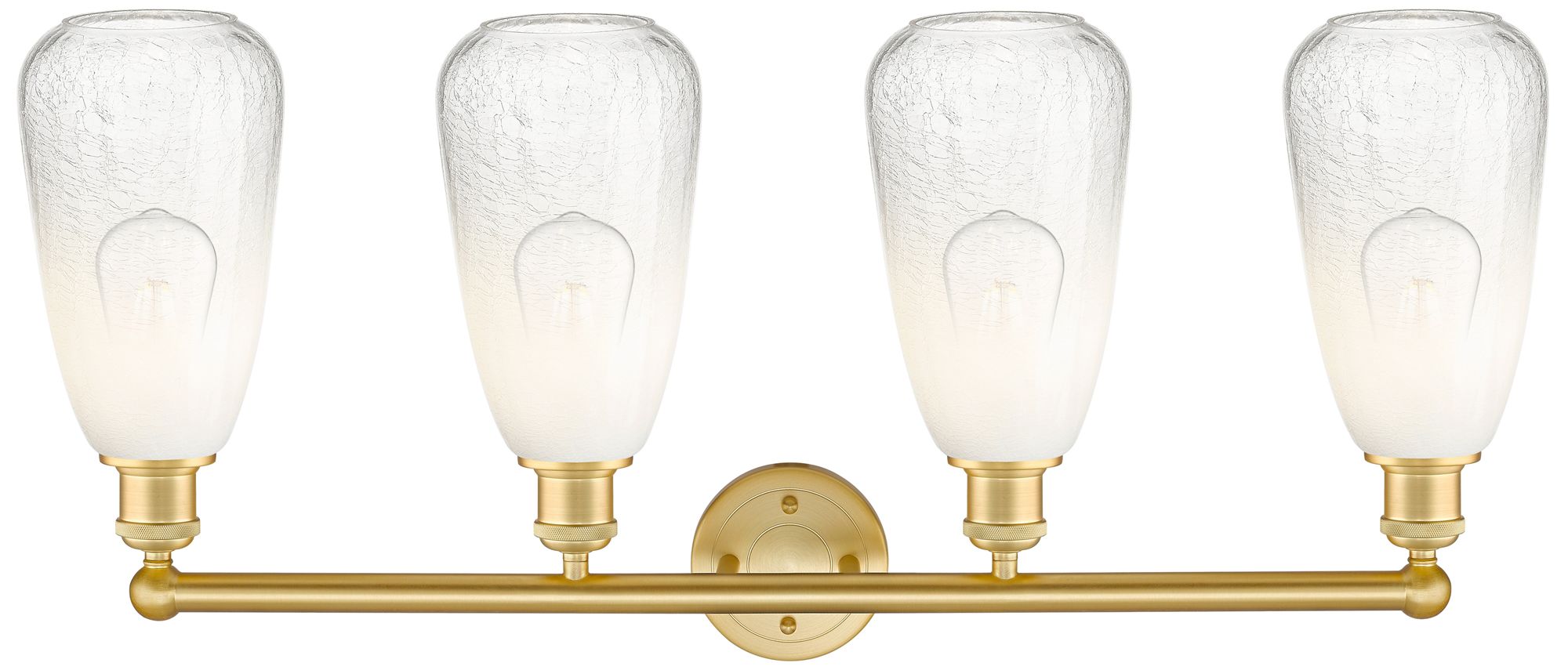 Image 2 Edison Brookhaven Almond 33"W 4 Light Gold Vanity Light w/ Opal Shade more views