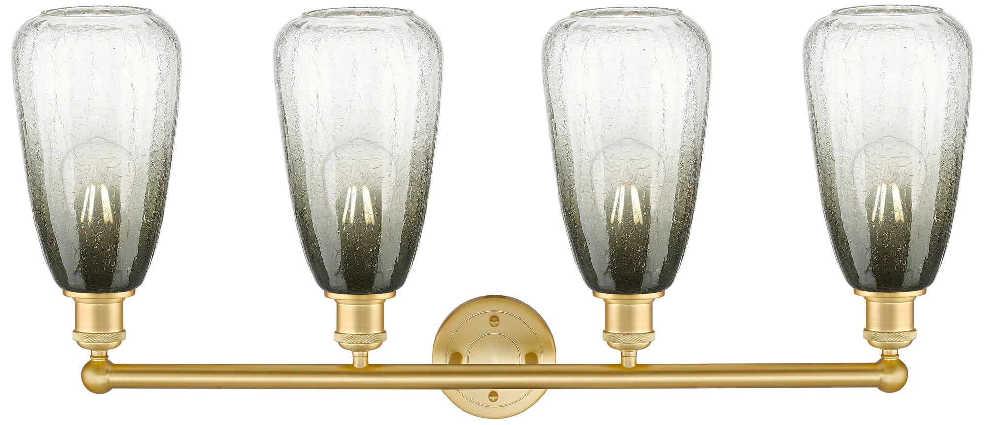 Image 2 Edison Brookhaven Almond 33"W 4 Light Gold Vanity Light w/ Slate Shade more views