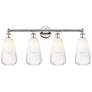 Edison Brookhaven Almond 33"W 4-Lt Polished Nickel Vanity w/ Opal Shade