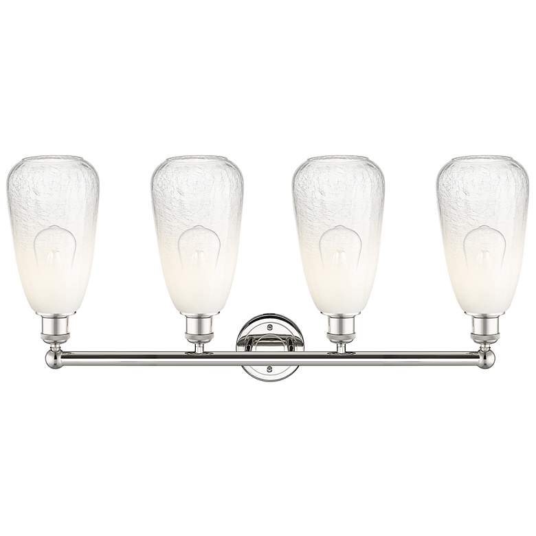Image 2 Edison Brookhaven Almond 33"W 4-Lt Polished Nickel Vanity w/ Opal Shade more views