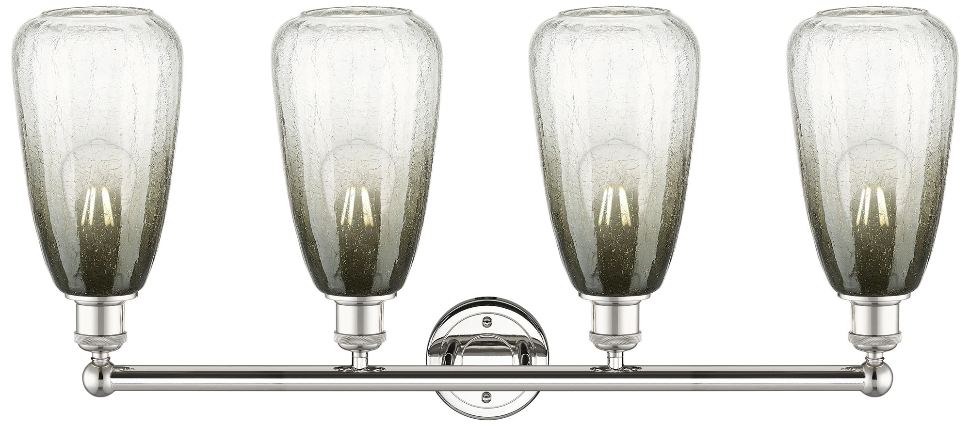 Image 2 Edison Brookhaven Almond 33"W 4-Lt Polished Nickel Vanity w/ Slate Shade more views