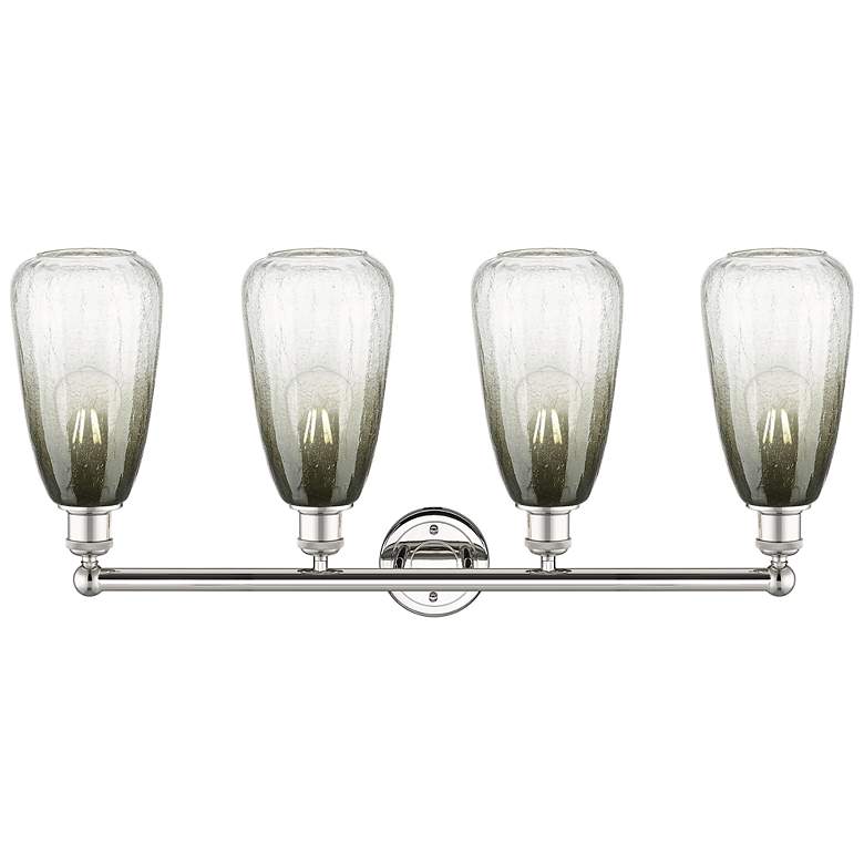 Image 2 Edison Brookhaven Almond 33"W 4-Lt Polished Nickel Vanity w/ Slate Shade more views