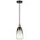 Edison Brookhaven Almond 6"W Black Brass Cord Pendant w/ Slate Shade