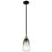 Edison Brookhaven Almond 6"W Black Brass Stem Pendant w/ Slate Shade