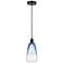 Edison Brookhaven Almond 6"W Black Cord Mini Pendant w/ Sapphire Shade