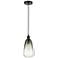 Edison Brookhaven Almond 6"W Black Cord Mini Pendant w/ Slate Shade