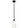 Edison Brookhaven Almond 6"W Black Stem Mini Pendant w/ Opal Shade
