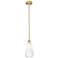 Edison Brookhaven Almond 6"W Brushed Brass Stem Pendant w/ Opal Shade