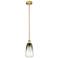 Edison Brookhaven Almond 6"W Brushed Brass Stem Pendant w/ Slate Shade