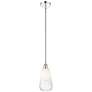 Edison Brookhaven Almond 6"W Chrome Stem Mini Pendant w/ Opal Shade
