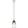 Edison Brookhaven Almond 6"W Chrome Stem Mini Pendant w/ Slate Shade