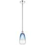 Edison Brookhaven Almond 6"W Chrome Stem Pendant w/ Sapphire Shade