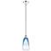 Edison Brookhaven Almond 6"W Chrome Stem Pendant w/ Sapphire Shade