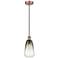 Edison Brookhaven Almond 6"W Copper Cord Mini Pendant w/ Slate Shade