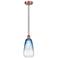 Edison Brookhaven Almond 6"W Copper Cord Pendant w/ Sapphire Shade