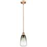 Edison Brookhaven Almond 6"W Copper Stem Mini Pendant w/ Slate Shade